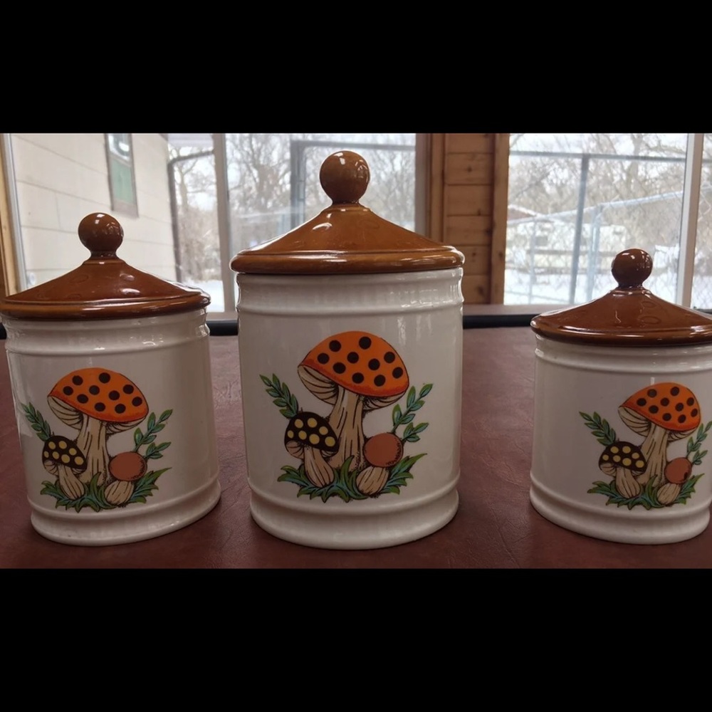 Merry Mushroom canisters VTG geniune Sears